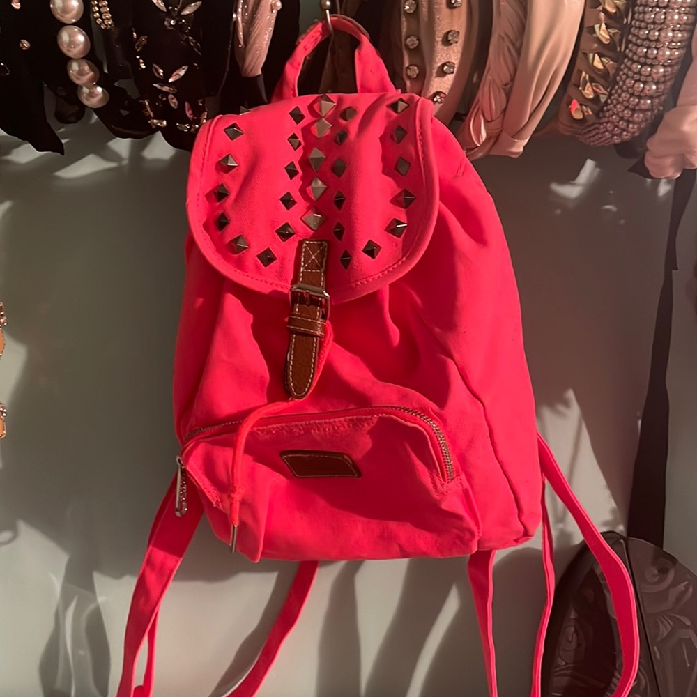 Pink backpack